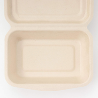 Contenant alimentaire jetable en bagasse de canne à sucre biodégradable de 600 ml, type coquille, pour plats à emporter – Prix usine, écologique