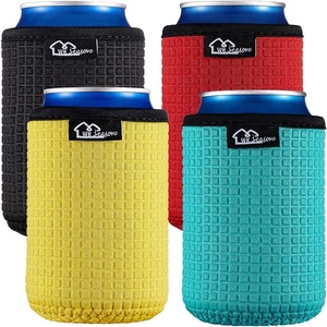 Manchons et housses portables en néoprène avec support antidérapant rafraîchissant pour bouteilles de bière, option logo personnalisé - Product Image 1
