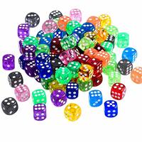 Dados Acrílicos Sueltos Translúcidos D6 al por Mayor, Dados de Seis Caras de 16 mm para Juegos de Mesa, Casino, Bunco, Yahtzee