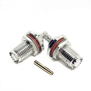 Mini UHF Female Bulkhead Connector for LMR200 RG223 RG58 LMR195 Coaxial Cable