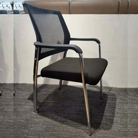 Chaises en cuir rembourré avec 4 pieds, siège empilable, pour invités, salle d'attente, bureau de visite