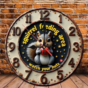 Round Wooden Wall <b>Clock</b> Vintage Numeral <b>Silent</b> Non Ticking Home Decor Hanging <b>Clock</b> 25Cm - Product Image 4