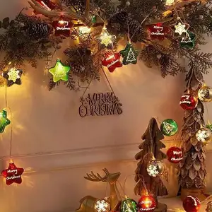 Giáng sinh hình dạng ngôi sao đèn LED chuỗi nhiều màu đèn giáng sinh Nhà cung cấp trang trí kỳ nghỉ