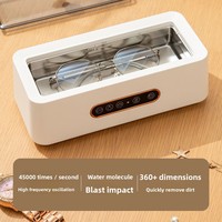 Nettoyeur à ultrasons Gexianzhe pour lunettes, lentilles de contact, aligneurs dentaires, bijoux ; Élimination des taches par vibration en acier inoxydable