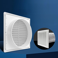 Couvercle de fenêtre à persienne auto-suspendue de sortie de système d'air frais pour les grilles de registres de sortie d'échappement de climatiseur de balcon carré