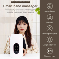 Masseur électrique sans fil à compression d'air pour les doigts de la paume de la main, soulagement de la douleur, masseur des articulations des doigts avec chauffage Vibration de la main