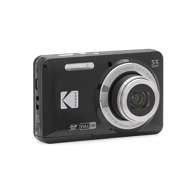 PIXPRO FZ55-RD 16MP Digital Camera 5X Optical Zoom 28mm Wide Angle 720P HD Video 2.7" LCD SD Card Vlogging Camera with Selfie