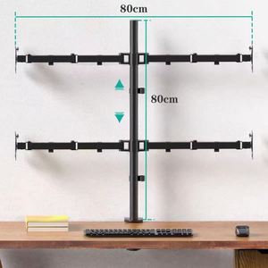 Heavy Duty 4 Monitor <b>Stand</b> for 13 to 32 Inch <b>Screens</b> Quad Desk Mount with 90 Degree Tilt in Stock - Product Image 3