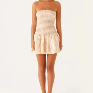 Estate nuova moda Sexy <span class=keywords><strong>con</strong></span> ricamo a pois aderente in vita dimagrante vestito Top a <span class=keywords><strong>balze</strong></span> <span class=keywords><strong>donna</strong></span> - Product Image 4