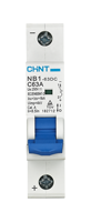 Disjoncteur à boîtier moulé (MCB) CHINT NB1-63DC DC, interrupteur de sécurité 10KA, courbe BCD, courant nominal 1-63A, industriel, 50/60Hz, rail DIN