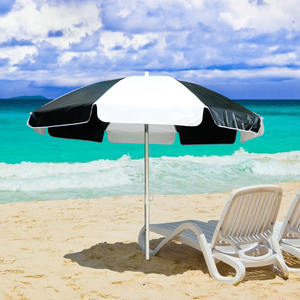 <span class=keywords><strong>Parasol</strong></span> de <span class=keywords><strong>plage</strong></span> de luxe en aluminium noir blanc de grande taille Design moderne pour terrasse extérieure Restaurants Parcs Parasols de <span class=keywords><strong>plage</strong></span> pliables - Product Image 2