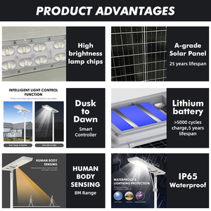 Đèn đường năng lượng mặt trời <span class=keywords><strong>LED</strong></span> tích hợp tất cả trong một, hỗ trợ thanh toán L/C, chất liệu nhôm, công suất <span class=keywords><strong>40w</strong></span> 50w 60w 80w 120w 150w 200w, sử dụng ngoài trời - Product Image 3