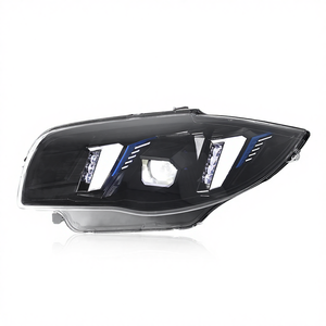 Une paire de phares pour BMW Série 1 <span class=keywords><strong>E87</strong></span> 2004-2011, feux de jour à LED bicolores et feux de position - Product Image 1