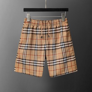 ชุดเสื้อผ้าฤดูร้อนยูนิเซ็กซ์ ผ้าฝ้าย 100% ระบายอากาศได้ดี แบรนด์ Burberry เสื้อยืดแขนสั้นลำลองสำหรับผู้ชาย กางเกงขาสั้นสีพื้น ผ้าถัก - Product Image 2