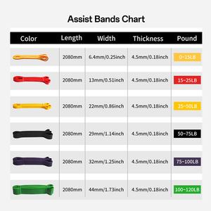 Attrezzatura per Allenamento Fitness, Bande di Resistenza Multifunzionali Ecologiche per Yoga e Palestra, 100% Lattice Naturale - Product Image 5