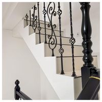 Prima Luxus Schmiedeeisen Handlauf Maßgefertigtes Metallgeländer für Treppen Veranda Garten Außendekoration