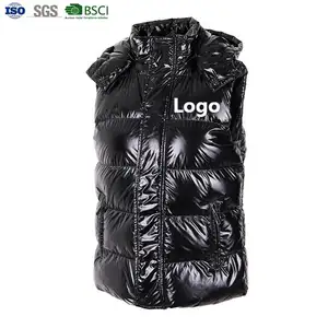 Yajianuo Custom Logo Hot Selling Gilet Heren Mouwloos Bubble Puffer Vest Jas Winter Down Vest Voor Mannen