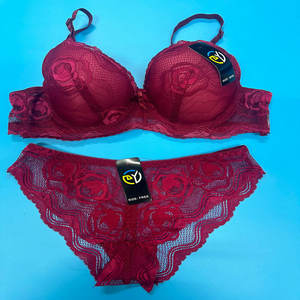 ชุดชั้นในลูกไม้ดันทรงลายดอกไม้2ชิ้นสำหรับผู้หญิงชุดชั้นในลูกไม้ขนาด CG042 36-42ราคา1.5ดอลลาร์ - Product Image 5