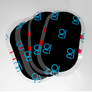 แผ่นนวดไฮโดรเจลแบบนำไฟฟ้า รูปวงรีขนาดเล็ก ชุดสี่ชิ้น สำหรับแผ่นแปะกระชับสัดส่วนบริเวณเอว - Product Image 1