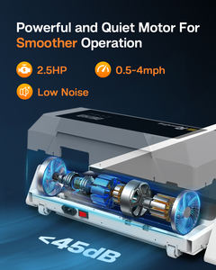 Cinta de correr plegable para uso en gimnasio en casa SHULI, potencia del Motor 2,5, peso máximo del usuario, pantalla LED de 120kg, almohadilla para caminar con Control remoto - Product Image 3