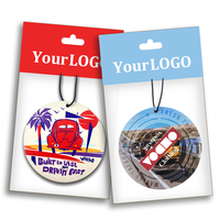 Désodorisant de voiture personnalisé en papier de coton avec logo, à évaporation naturelle, pour usage intérieur