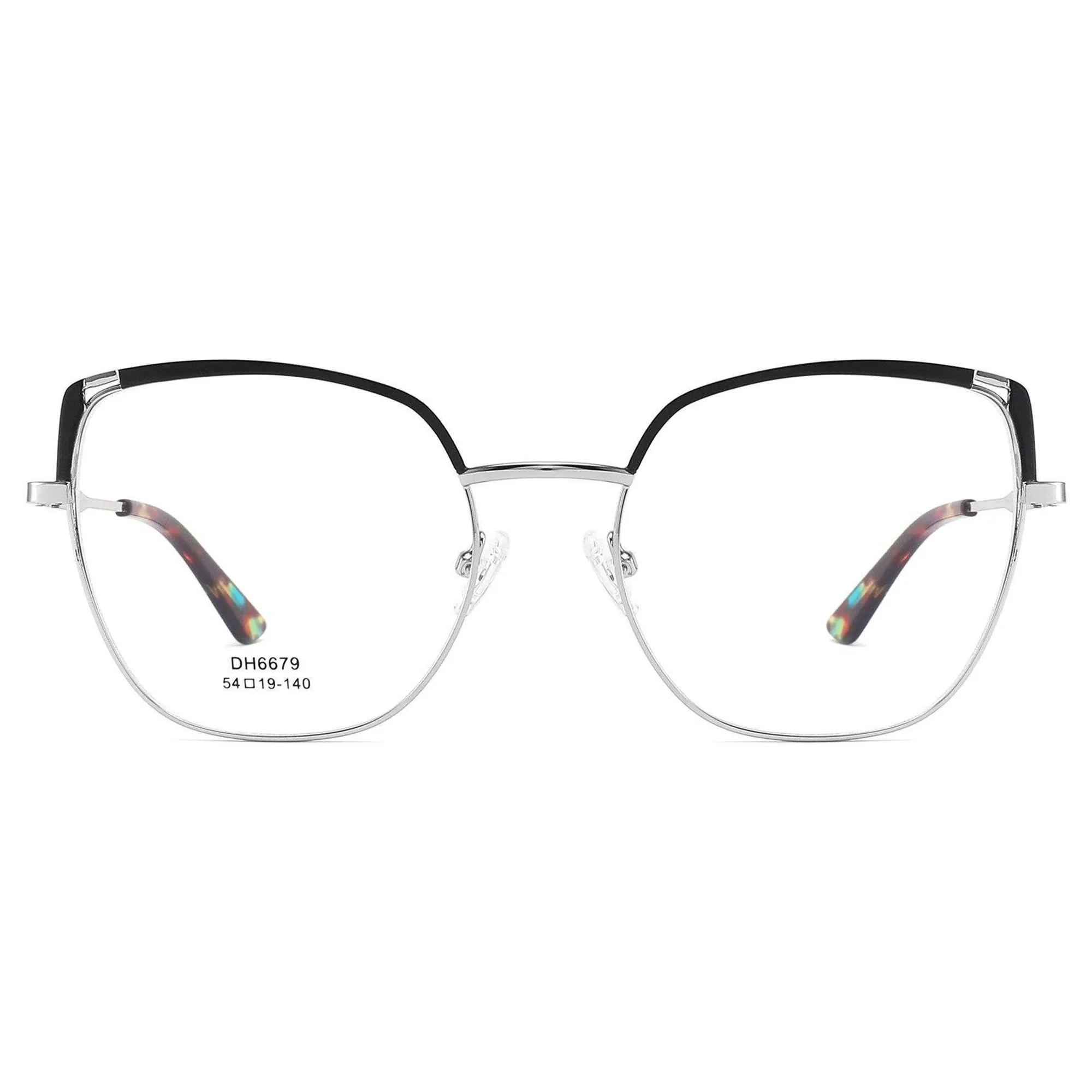 Retro Large Frame Colorful Eyebrow Metal Optical Glasses With High-quality Paint and Multi-color Selection