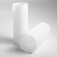 Abat-jour cylindrique en verre soufflé à la main, blanc opale, tube en verre givré blanc laiteux, couvercle d'éclairage, abat-jour de remplacement