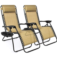 Silla reclinable de acero sin gravedad plegable para exteriores, tumbona portátil plegable para playa, Patio, jardín, acampada, senderismo