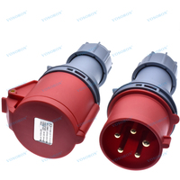 Prise/Fiche Industrielle 16A/32A IP44 3P+N+T 5 Broches AC 220-380V Étanche Connecteur Mâle Femelle