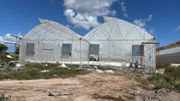 Acenter Grande serre agricole à travée unique de 8x30m Toiture en dents de scie évents latéraux Film PE 200 micron certifié CE pour Tropical