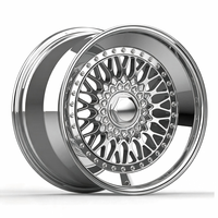 Jantes forgées de style RS de 18/19 pouces, polies, à design rétro en maille profonde, 4x100/5x112 5x120, jantes sport pour BMW VW Audi