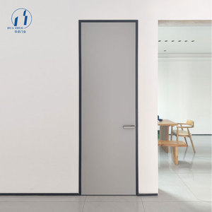 Modern İç Mekan Su Geçirmez Ahşap Desenli Kapı Ahşap Yapılı Kaplamalı Alüminyum Çerçeveli Kompozit Panel Yan Salon Kapısı - Product Image 3