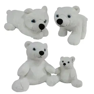 맞춤형 플러시 화이트 북극곰 도매 만화 인형 동물 봉제 장난감 북극곰