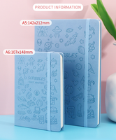 Carnet de notes A6 A5 mignon pour étudiants, 100 feuilles, avec motifs de dessins animés et reliure à tampon, vente en gros