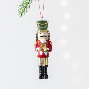Mini figurines de <span class=keywords><strong>casse</strong></span>-noisettes de Noël faites à la main en résine écologique, ornements suspendus avec bouches ouvrables pour décorations d'arbre de Noël - Product Image 4