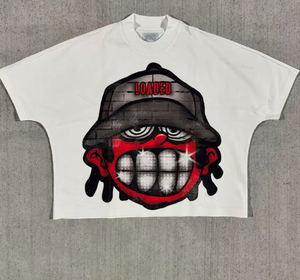 Người đàn ông của quá khổ cắt đồ họa T-Shirt Chất lượng cao Heavyweight 100% cotton dạo phố với cổ áo dày Boxy thiết kế tùy chỉnh DTG - Product Image 1