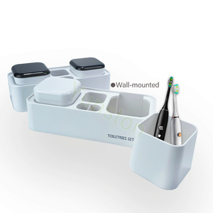 Vendita calda per uso domestico di lusso per bagno spazzolino da denti ripiano di alta qualità moderna scatola di immagazzinaggio per spazzolino da denti staccabile - Product Image 1