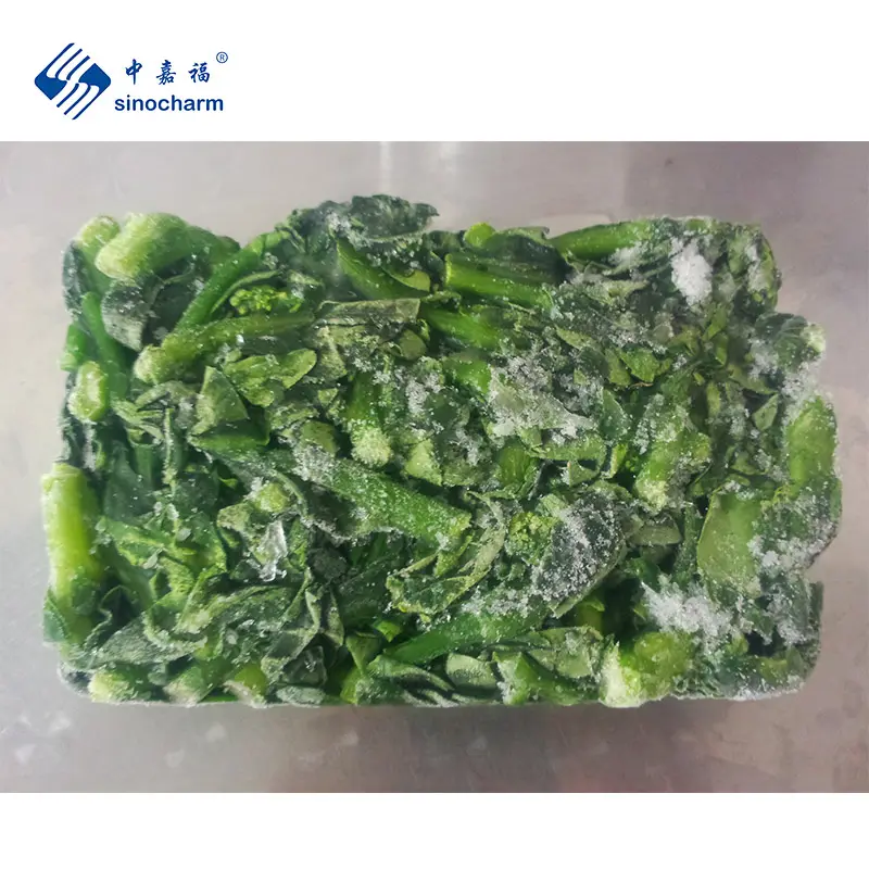 Sinocharm New Crop Frozen Vegetables 7-9cm 500g BQF Frozen Rapeseed Flowers with HACCP