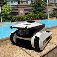 Robot Nettoyeur de Piscine Automatique Intelligent sans Fil pour Piscine et Bassin à Poissons