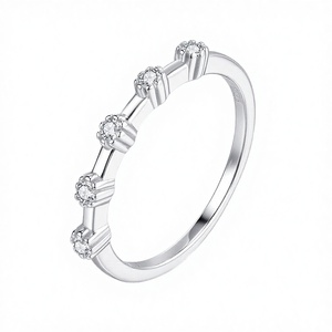 เครื่องประดับใหม่ชุบทองคำแท้ เงินแท้ S925 ประดับเพชรโมอิสซาไนต์ VVS สำหรับแหวนหมั้นและแหวนแต่งงานสำหรับผู้หญิงที่ได้รับการรับรอง - Product Image 3