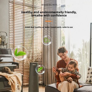 Persianas de Madera Modernas y Transpirables de Alta Gama, Minimalistas, Integradas para Oficina, Sala de Estar, <span class=keywords><strong>Comedor</strong></span>, con Protección Solar y Sistema de Elevación - Product Image 4