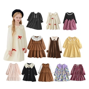 Ropa Infantil de Primavera Vestido de Princesa de Manga Larga con Estampado <span class=keywords><strong>Retro</strong></span> Plisado <span class=keywords><strong>para</strong></span> <span class=keywords><strong>Niñas</strong></span> Estilo Europeo y Americano - Product Image 1