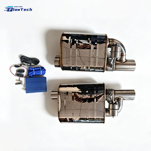 Système d'échappement silencieux ovale haute performance en acier inoxydable poli avec valve Valvetronic SS304 finition miroir - Product Image 4
