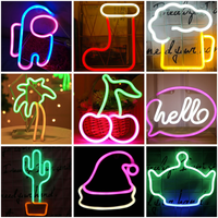 Lumière néon LED en forme de planète nuage anime, alimentée par USB ou piles, pour mariage, Noël, maison, chambre, bar, salle de jeux, décoration murale, boutique