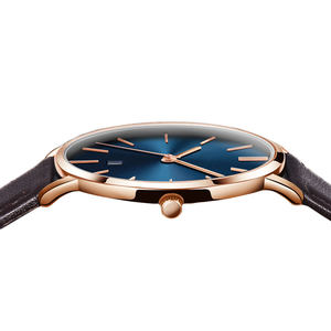 Montres pour hommes Étanches de qualité Montres pour hommes <span class=keywords><strong>Boss</strong></span> personnalisées Bracelet en <span class=keywords><strong>cuir</strong></span> simple doré Sexy Unique Luxe <span class=keywords><strong>Montre</strong></span> à quartz en acier - Product Image 5