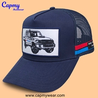 Personnalisé Votre Logo Camionneur Chapeaux Tissé Patch Qualité Haut Profil Broderie Patch 5 Panneau Sports Australie Pays Casquettes de Camionneur