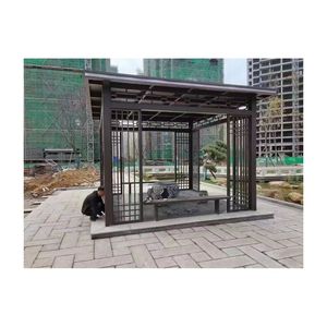 Pergola bioclimatique solaire en aluminium moderne, <span class=keywords><strong>stores</strong></span> électriques muraux pour toit, gazebo extérieur en métal - Product Image 1