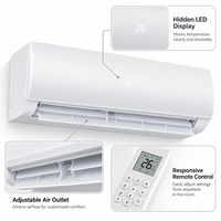 AC Split Wall Silent Mode Bersertifikat CE CB Pendinginan Cepat Pemanasan Inverter Hemat Energi Unit AC Indoor