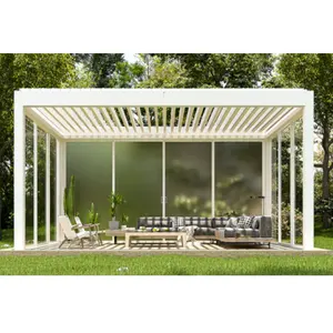 Fábrica Atacado Summer House Alumínio Pergola Gazebo ao ar livre para Jardim