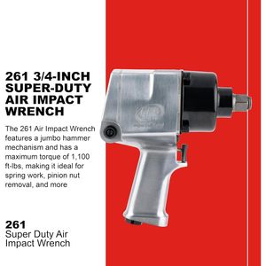 Clé à chocs pneumatique Ingersoll Rand 261 3/4 pouces Super Duty avec poignée pistolet - Product Image 2